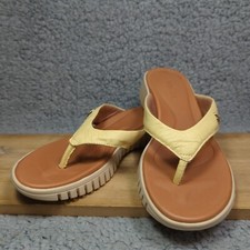 Sapato tanga feminino plataforma couro tamanho 9 amarelo  comprar usado  Enviando para Brazil