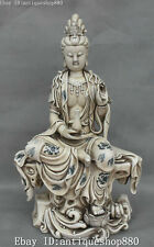 Vaso de porcelana marcado 21" porcelana Dehua assento Kwan-yin Guanyin Guan Quan Yin estátua comprar usado  Enviando para Brazil