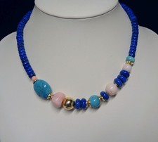 Collier lapislazuli koralle gebraucht kaufen  Idar-Oberstein