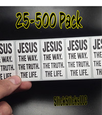 "Jesus The Way. A Verdade. Pacote com 25-500 etiquetas adesivas a granel religiosas The Life" comprar usado  Enviando para Brazil