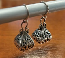 Brincos pendurados de filigrana estilo Bali de prata esterlina com assinatura SU comprar usado  Enviando para Brazil