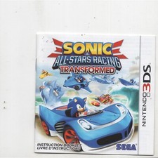Sonic All-Star Racing Transformed Nintendo 3DS MANUAL SOMENTE Autêntico SEM RASTREAMENTO comprar usado  Enviando para Brazil