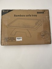 Clipe de sofá de bambu SINWANT na mesa lateral para braços largos de sofá, bandeja de sofá dobrável comprar usado  Enviando para Brazil