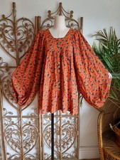 Vintage orange floral for sale  BINGLEY
