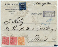 Usado, Brasilien 1928 Flugpostbrief Linhas CGA Jaragua Maceio Paris Frankreich / 1319 comprar usado  Enviando para Brazil