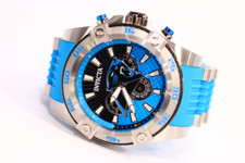 INVICTA NFL masculino 52mm aço inoxidável prata mostrador preto+azul+branco VD54 quartzo comprar usado  Enviando para Brazil