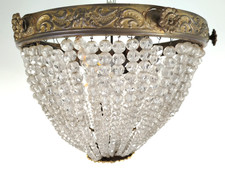 Lustre corbeille pampilles d'occasion  Yffiniac