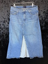 Saia Longa Jeans Midi Fenda Frontal Gap Feminina 16/33 Azul Denim Sólido comprar usado  Enviando para Brazil