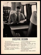 Usado, 1963 Businessman In Cockpit Flying Private Aircraft "Executive Session" anúncio impresso comprar usado  Enviando para Brazil