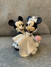 Estatueta de casamento de porcelana Minnie Mickey Mouse noivo parques da Disney topo de bolo comprar usado  Enviando para Brazil
