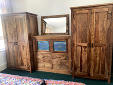Solid sheesham wardrobes for sale  LONDON