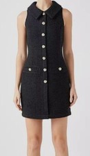 Mini vestido justo feminino Endless Rose preto tweed forrado sem mangas tamanho M comprar usado  Enviando para Brazil