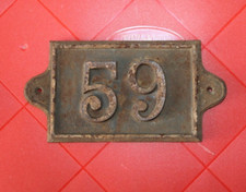 Placa de parede porta casa francesa número 59 placa de ferro fundido comprar usado  Enviando para Brazil