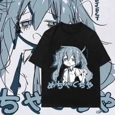 Camiseta Hatsune Miku Anime – Camiseta Preta Unissex, Manga Curta, Tamanhos XS–4XL, Nova comprar usado  Enviando para Brazil