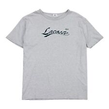 Używany, Lacoste Sport T-shirt Męski 2XL XXL 7 Szary Bawełniany Spellout Logo Okrągły dekolt T-shirt na sprzedaż  Wysyłka do Poland