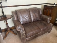 Leather sofa two for sale  HUDDERSFIELD