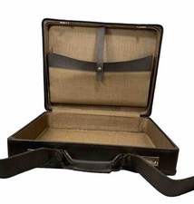 Bagagem Hartmann Vintage Couro Marrom Pasta Cinto Estojo Rígido Chave Ausente comprar usado  Enviando para Brazil