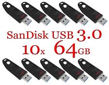 LOTE 10x SanDisk 64GB ULTRA USB 3.0 unidad flash SDCZ48-064G 64 GB leer 150 MB/s segunda mano  Embacar hacia Mexico