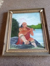 Vintage framed indian for sale  Lawrenceville