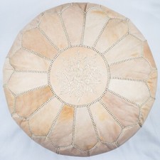 Cream moroccan leather d'occasion  Expédié en Belgium