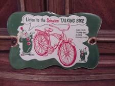 Placa de porcelana Schwinn bicicleta agricultura trator raro garagem publicidade desempenho  comprar usado  Enviando para Brazil