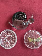 Glass snail paperweight for sale  ROTHERHAM