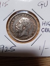 1915 silver shilling for sale  DUNFERMLINE