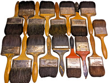 17 pincéis de pintura de cabelo natural conjunto de borracha vulcanizada 4" - 3" arte antiga em madeira vintage comprar usado  Enviando para Brazil