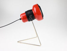 Abajur de mesa vermelho vintage, abajur de meados do século, abajur de mesa industrial, abajur de cabeceira comprar usado  Enviando para Brazil