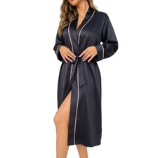 Roupões de dormir femininos sexy imitação fina verão roupão de banho pijama comprar usado  Enviando para Brazil