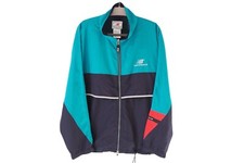 Vintage NEW BALANCE Kurtka dresowa Pełny zamek błyskawiczny Rozmiar XL niebieska lata 90. sport wiatrówka na sprzedaż  PL
