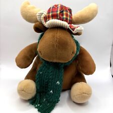 GUND Invierno Alce Igor Peluche De Colección Sombrero Bufanda Bosque Cuadros 8" Peluche segunda mano  Embacar hacia Argentina