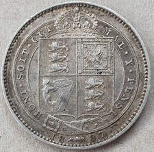 Victoria 1887 silver for sale  LONDON