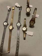 Lote de revenda a granel 6 relógios sortidos vintage pulseiras de metal Timex Helbros comprar usado  Enviando para Brazil