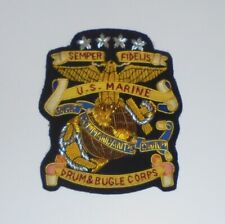 Corneta de bateria Corpo de Fuzileiros Navais banda principal uniforme militar faixa adesiva USMC comprar usado  Enviando para Brazil