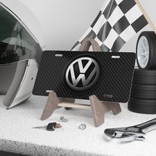 Compatível com placa de licença Volkswagen Front Vanity, etiqueta VW de malha preta personalizada comprar usado  Enviando para Brazil