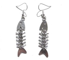 Fish skeleton earrings for sale  Farmington