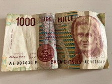 Banconota mille 1000 usato  Piasco