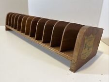 Organizador de recibos de madeira vintage Stry Lenkoff classificador etiqueta de lavanderia arquivo armário madeira, usado comprar usado  Enviando para Brazil
