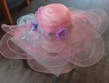 large pink wedding hat for sale  DEWSBURY