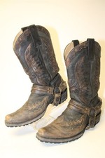 Botas ocidentais Stetson masculinas tamanho 9.5 D Outlaw Eagle couro motociclista feitas à mão comprar usado  Enviando para Brazil