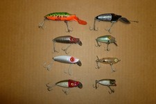 LOTE HEDDON DE ISCAS DE PEIXE OLHO DOURADO RIVER RUNT, MINÚSCULAS LUCKY 13 E MINÚSCULAS TORPEDO comprar usado  Enviando para Brazil