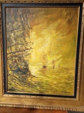 Huile toile marine d'occasion  Saint-Denis-de-Pile