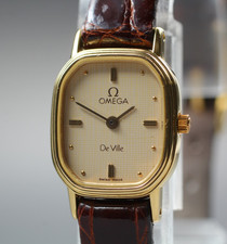 Vintage 1984 [Quase Perfeito] Omega De Ville Cal.1450 17mm Mostrador Quartzo Dourado Feminino comprar usado  Enviando para Brazil