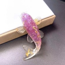 Cristal de quartzo natural Koi peixe resina epóxi grânulo sorte fantasia carpa mascote cura comprar usado  Enviando para Brazil