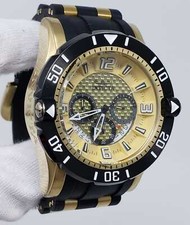 Invicta Pro Diver cronógrafo de mergulho tom dourado com relógio masculino de borracha 23700 SD9 comprar usado  Enviando para Brazil