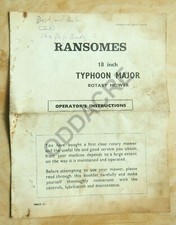 Ransomes inch typhoon for sale  BEXLEY