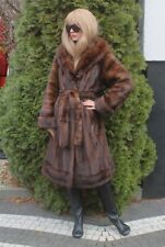Futro Prawdziwe futro Norek 100% Real Ranch Mink And Sable Fur Coat 2XL na sprzedaż  PL