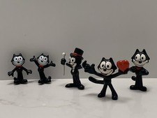 Lote antigo de 5 estatuetas e pinos de lapela de PVC 2”-2,5” Felix The Cat comprar usado  Enviando para Brazil