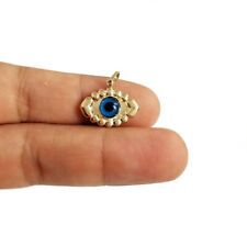 Pingente de ouro grego olho mau. Ouro amarelo 14K sólido azul Murano. Berloque de proteção, usado comprar usado  Enviando para Brazil